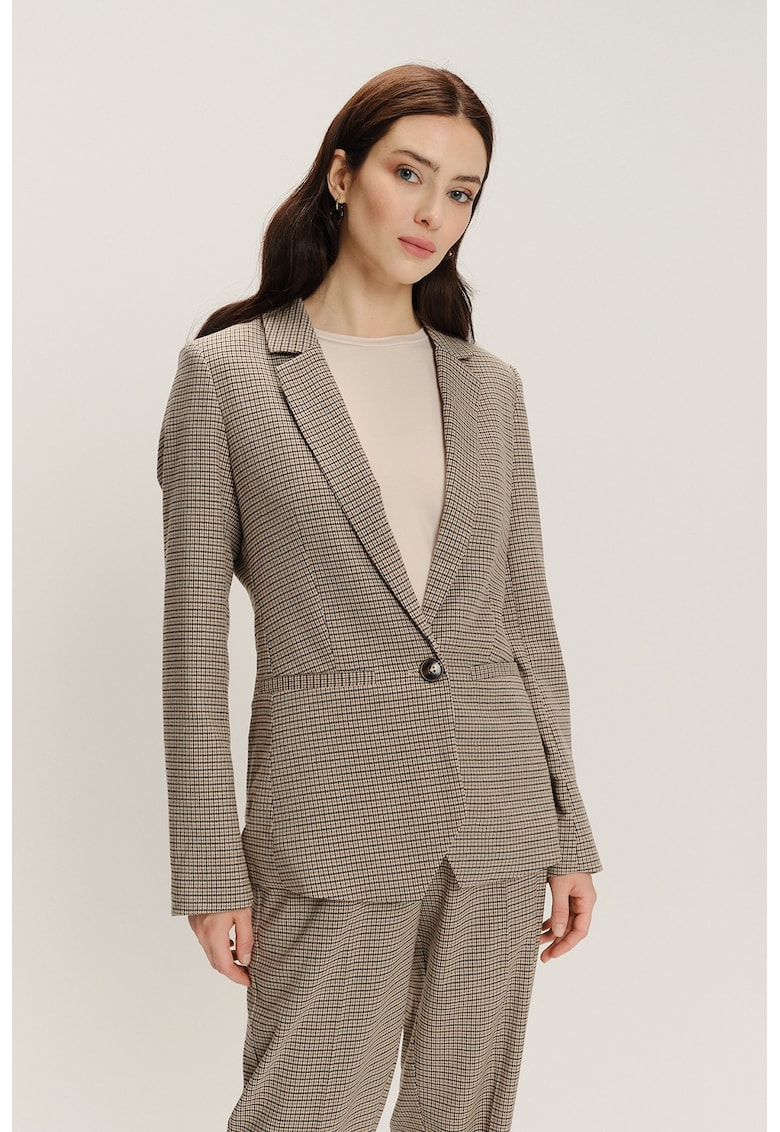 Oferte la Sacou slim-fit cu model uni - Negru/Bej