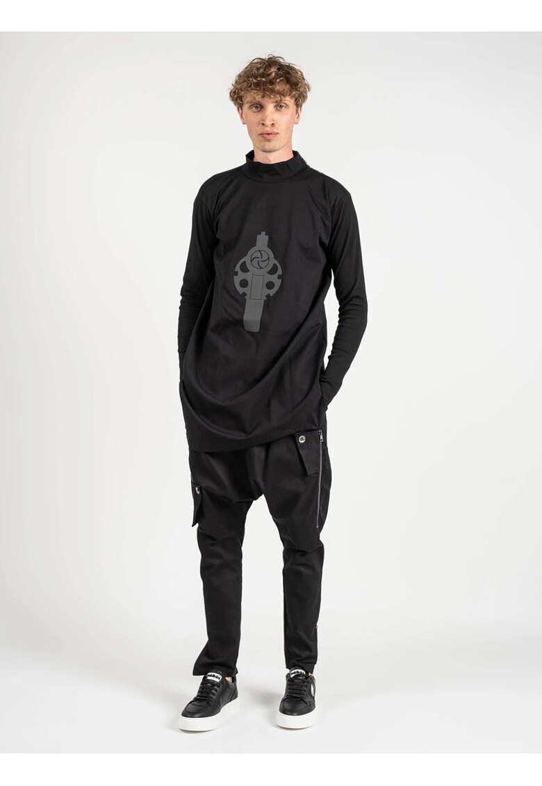 Oferte la Bluzon unisex cu imprimeu - Negru -