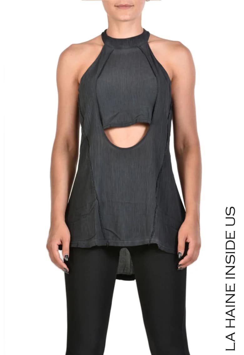 Oferte la Maiou fluid cu prindere nasture spate - NEGRU - Negru