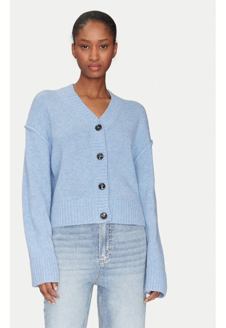 Oferte la Cardigan dama -  305138323 - Lana - Albastru - Albastru