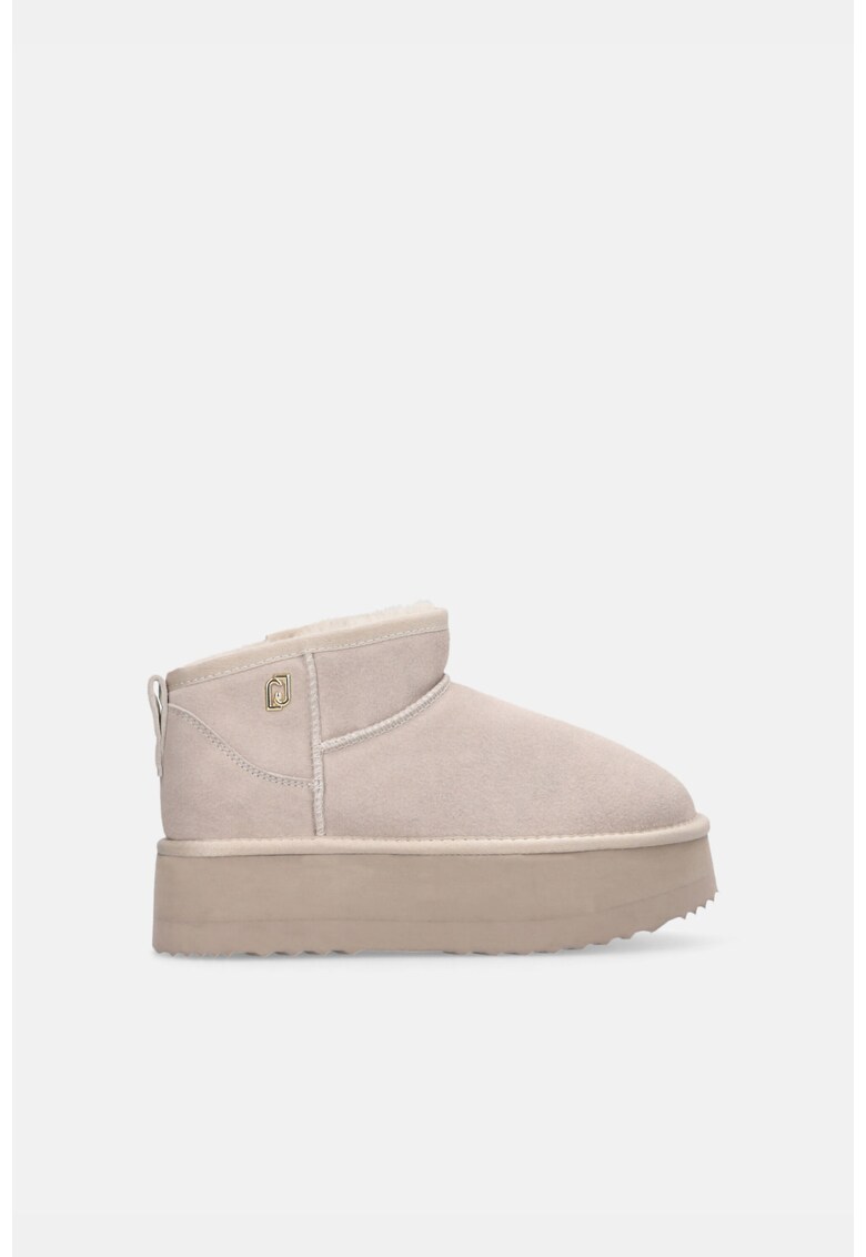 Oferte la Ghete de piele intoarsa - fara inchidere - Bej