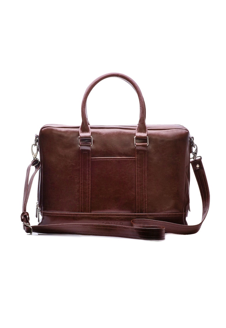 Oferte la Geanta din piele naturala  Aberdeen - Maro SL02