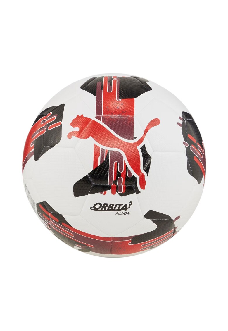 Oferte la Minge fotbal Puma Orbita 5 Fusion alb-rosu-negru - 32 panouri - dimensiune