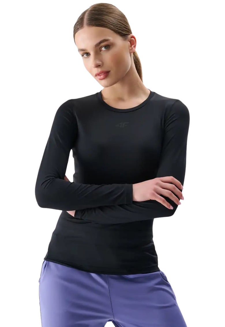 Oferte la Bluza dama  cu maneca lunga - negru intens - material elastic - uscare rapida - set 2020