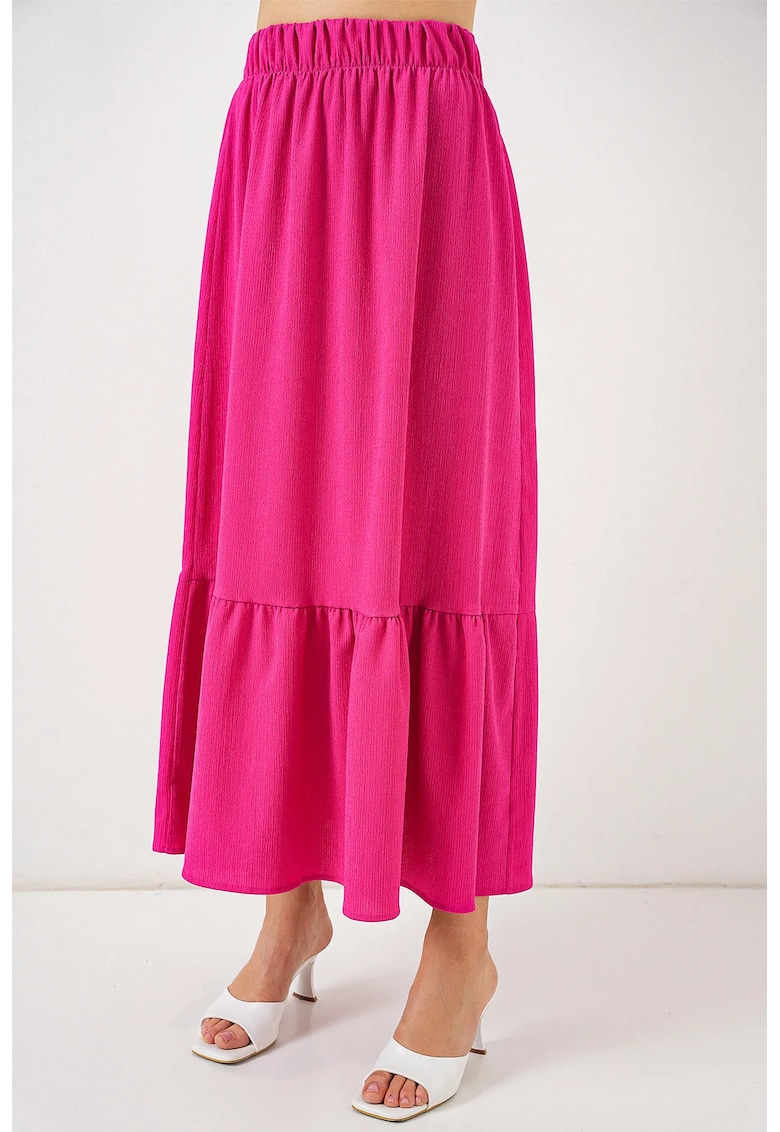 Oferte la Fusta maxi tricotata HiCCUP - Roz