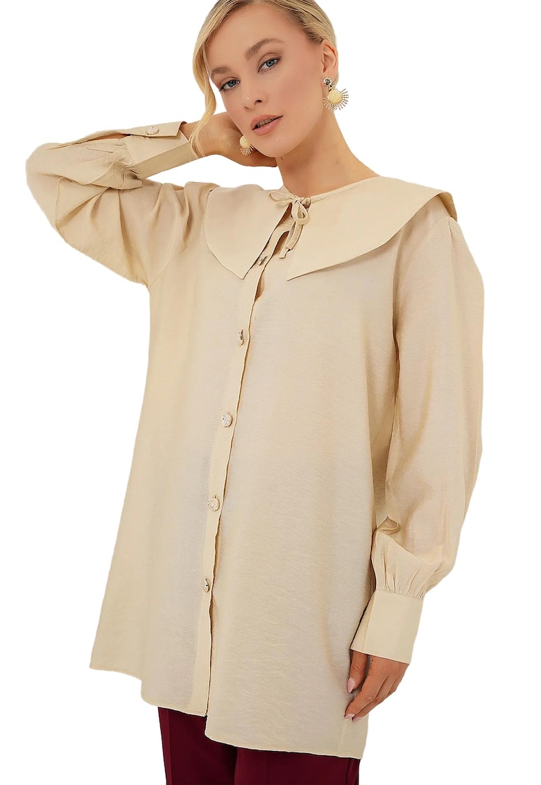 Oferte la Camasa dama - HiCCUP - Viscoza/Nylon - Bej