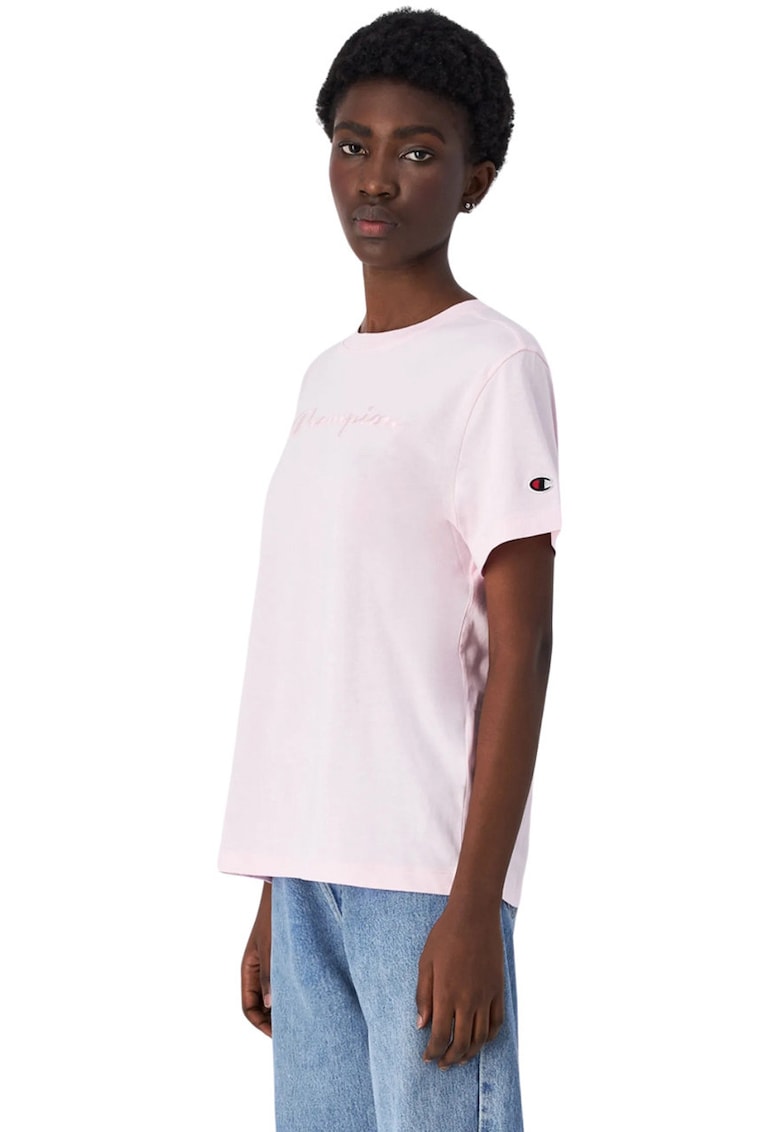 Oferte la Tricou dama -  slim fit - roz - bumbac