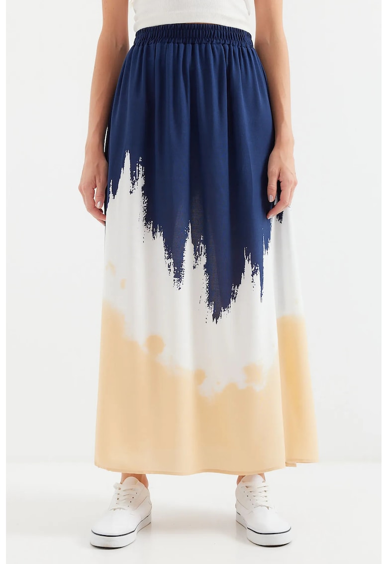 Oferte la Fusta maxi HiCCUP cu talie elastica - model gradient - multicolor - viscoza