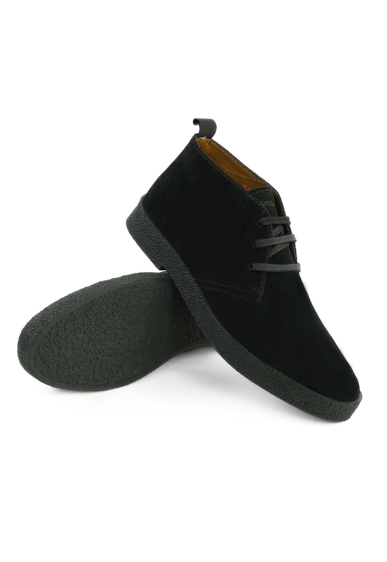 Oferte la Ghete barbati Chukka  piele naturala intoarsa negru - Negru