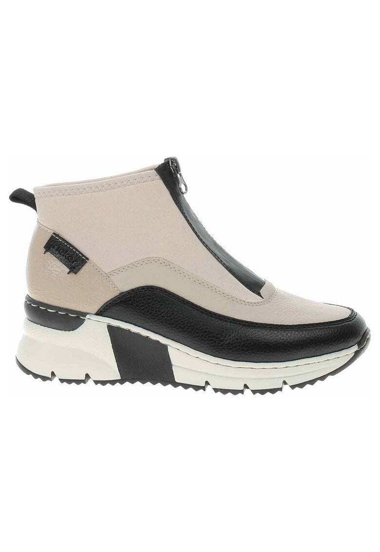 Oferte la Ghete dama  bej si negru - material sintetic - design modern - confortabil - Crem