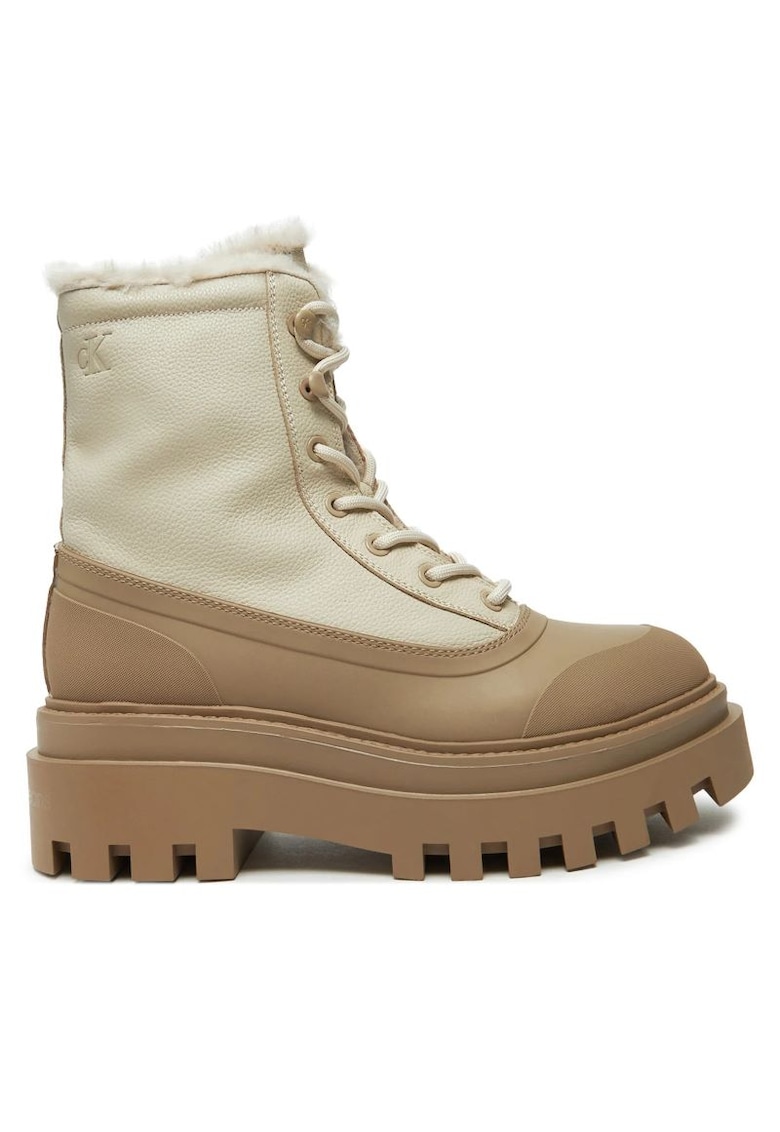 Oferte la Ghete  pentru Femei - flatform lace up boot padded - YW0YW01557-0HG - Maro - Maro