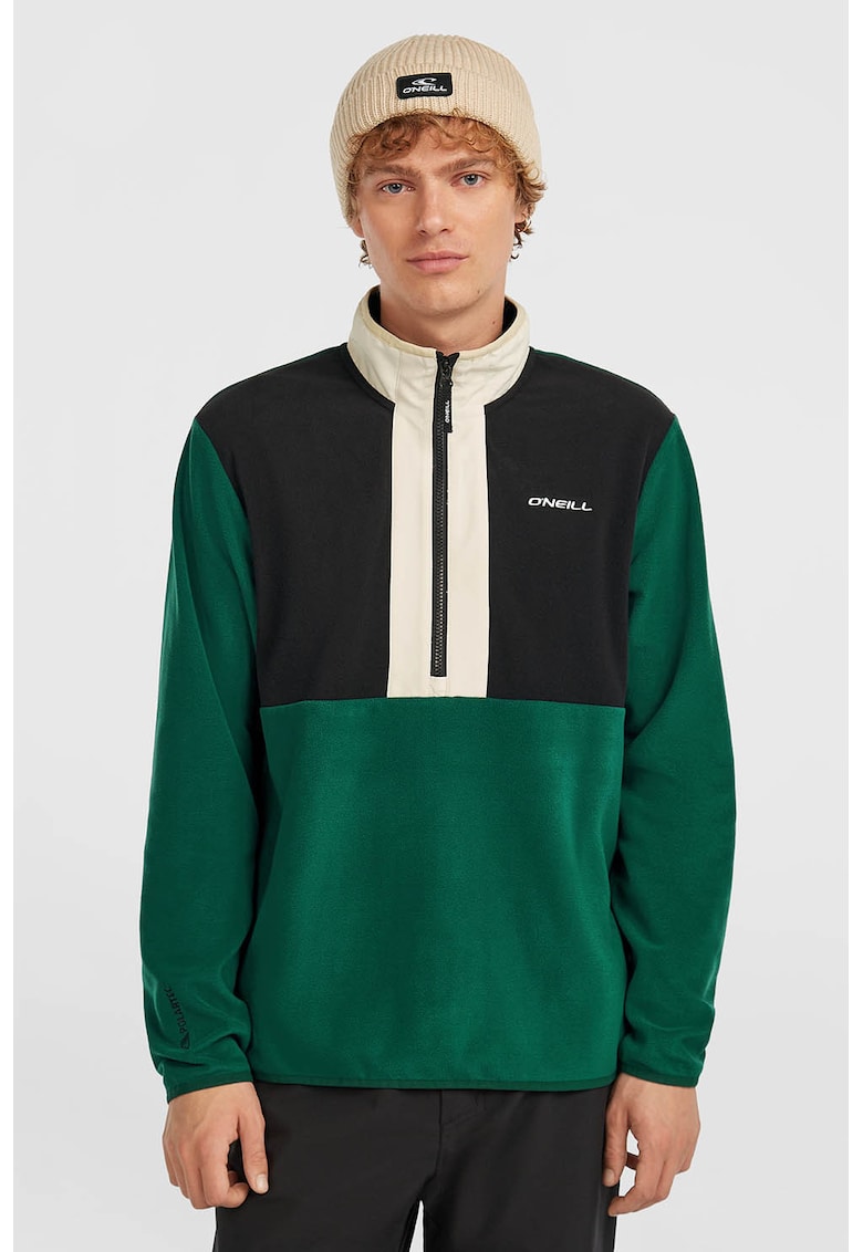 Oferte la Bluza de trening din fleece cu fenta cu fermoar - pentru schi WC'Cruz Triple Polartec® - Verde/Alb fildes/Negru