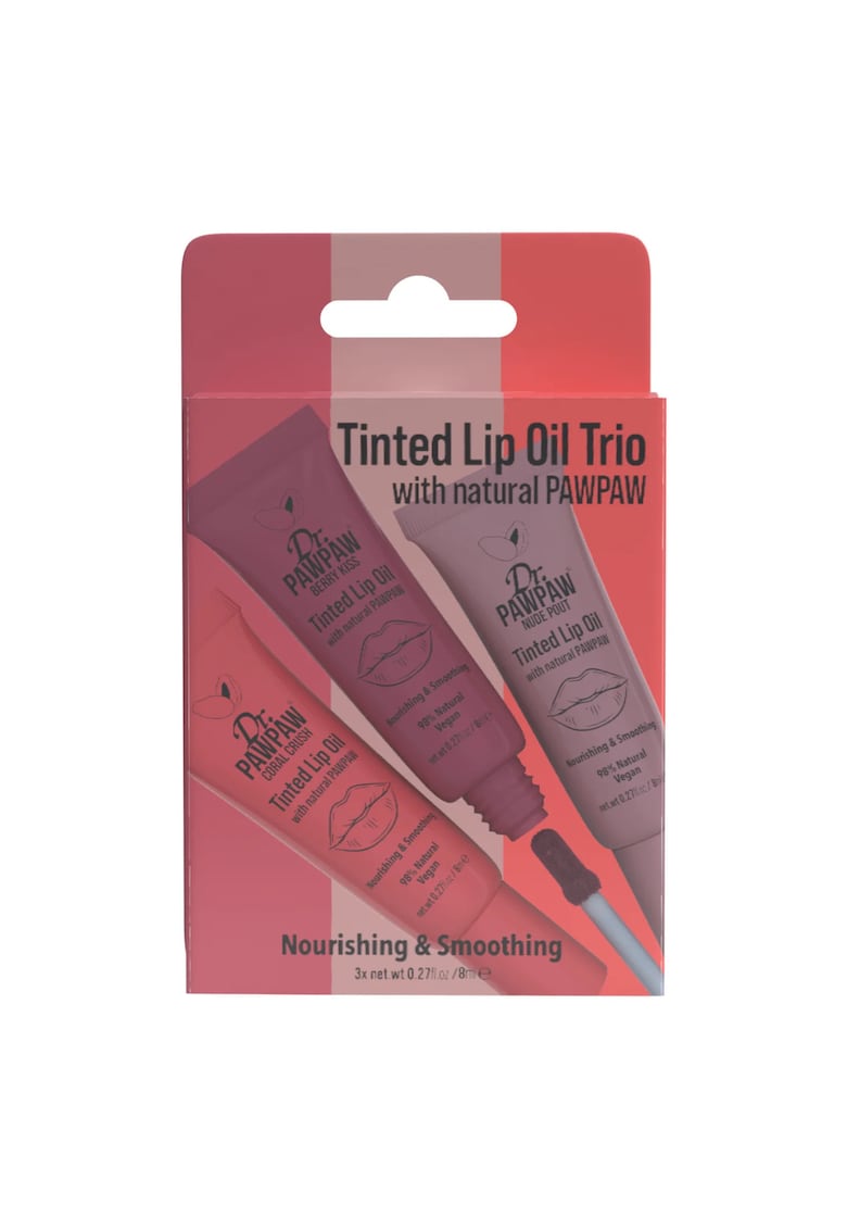 Oferte la Set trei uleiuri de buze colorate si hranitoare cu extract de papaya -  3 x 8 ml
