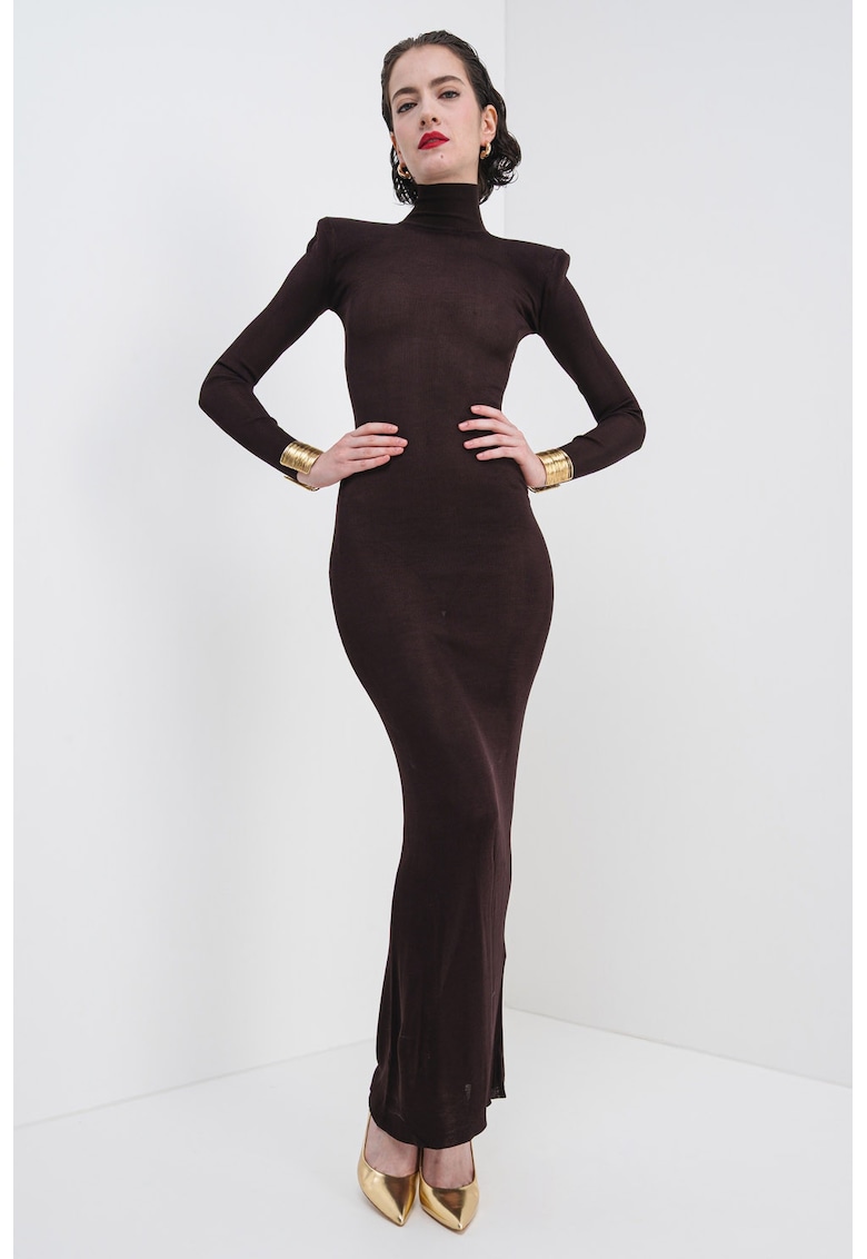 Oferte la Rochie maxi elastica - Maro inchis