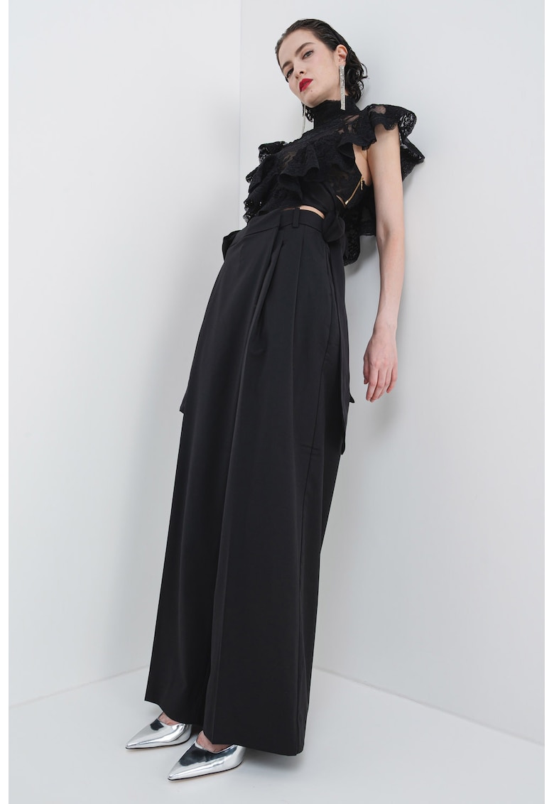Oferte la Pantaloni culotte din amestec de lana - Negru