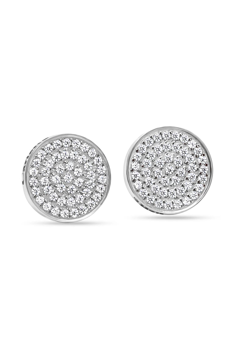 Oferte la Cercei din otel inoxidabil hipoalergenic decorati cu pietre zirconia - placati cu rodiu Irresistible