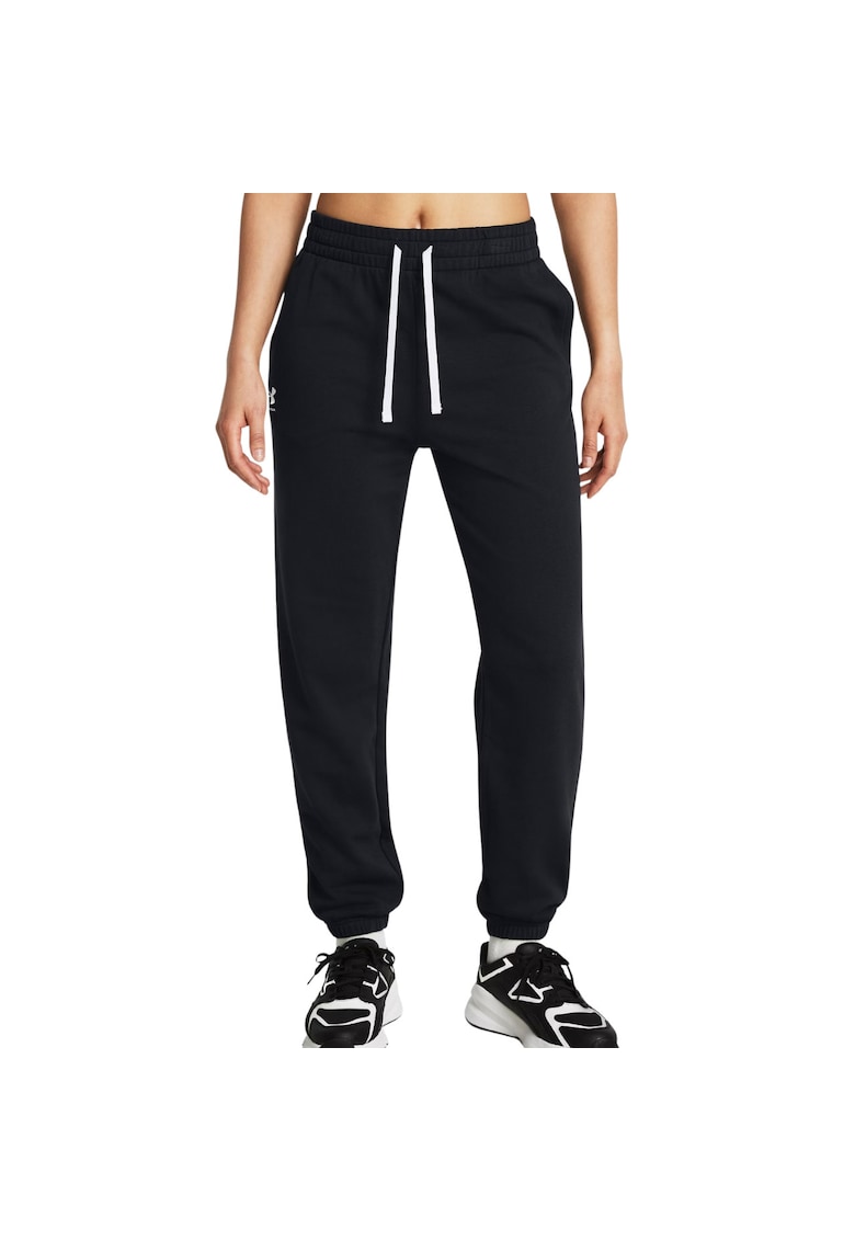 Pantaloni sport dama -  Rival Terry Jogger - negri - bumbac/poliester -