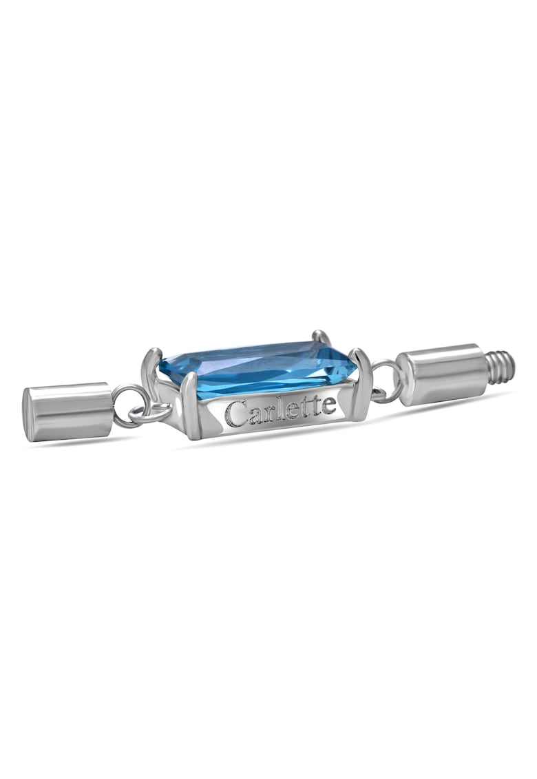 Oferte la Talisman din otel inoxidabil hipoalergenic cu piatra zirconia - placat cu rodiu Stunning Blue