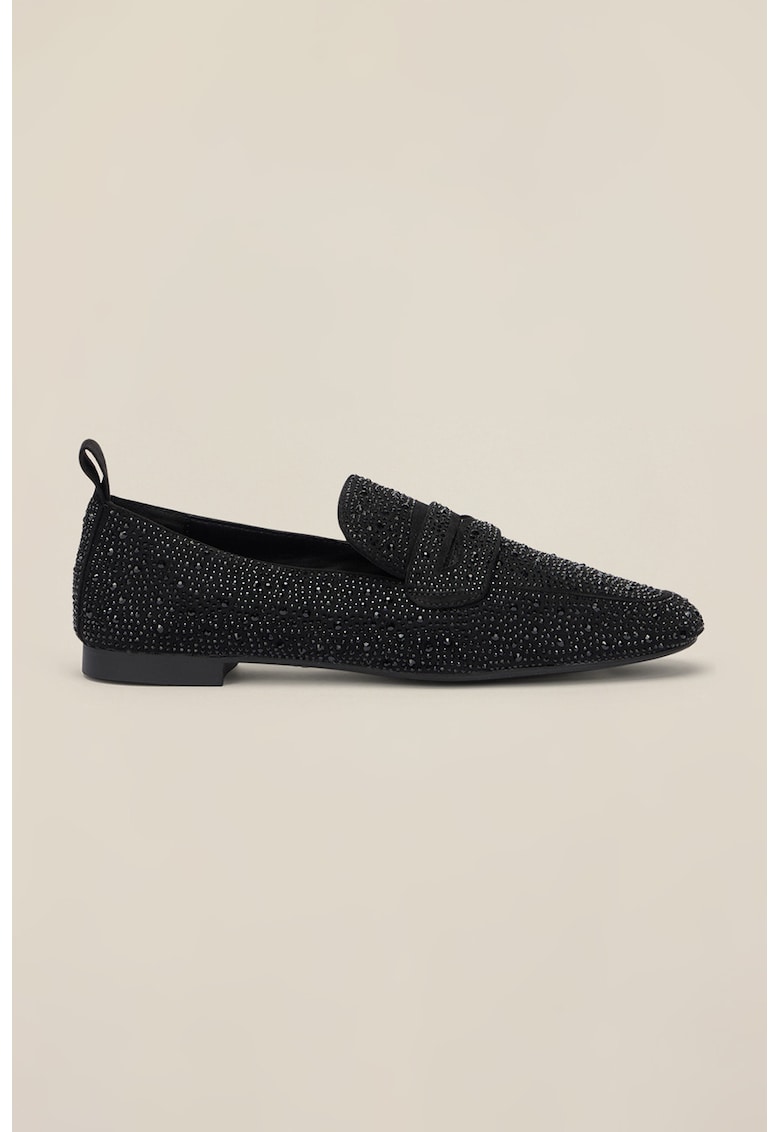 Oferte la Pantofi loafer cu strasuri - Negru
