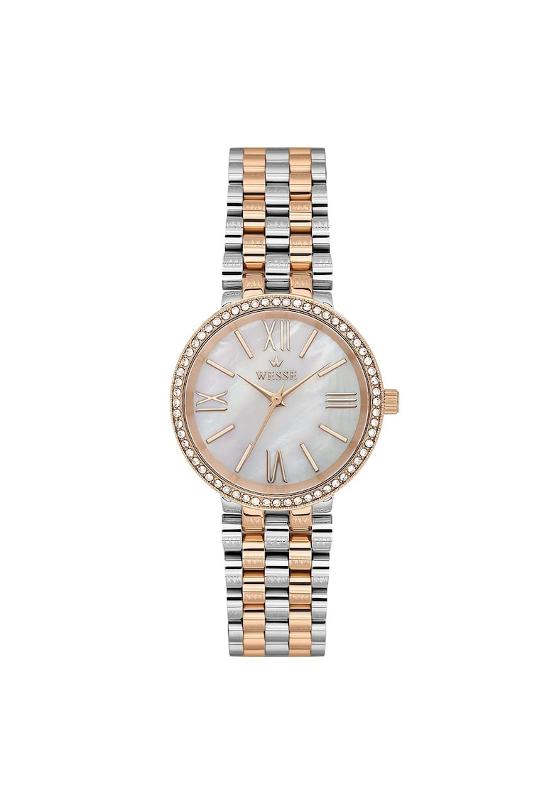 Oferte la Ceas dama  model WWL112605 - 34mm - aurie - curea metalica - rezistenta la apa 5 ATM - Pink