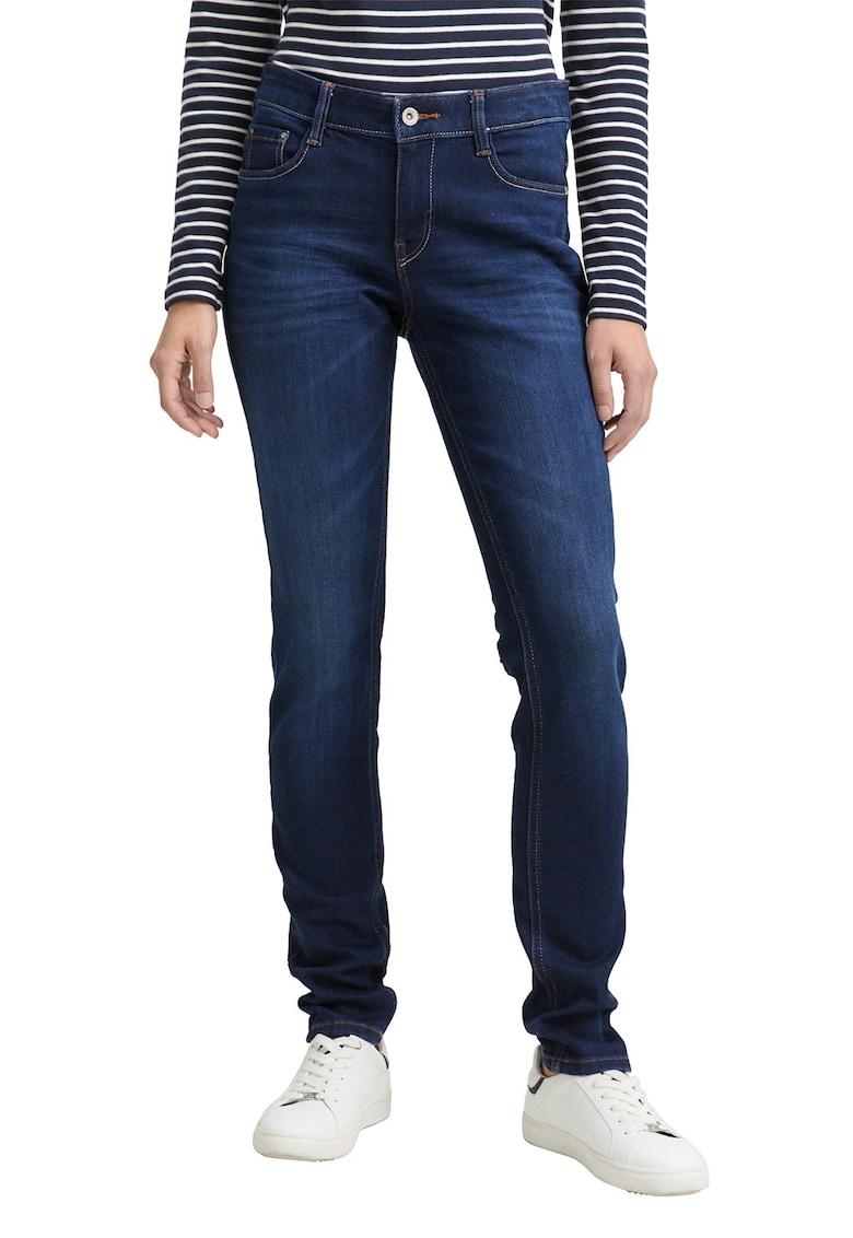 Oferte la Blugi slim fit cu talie medie - Albastru indigo