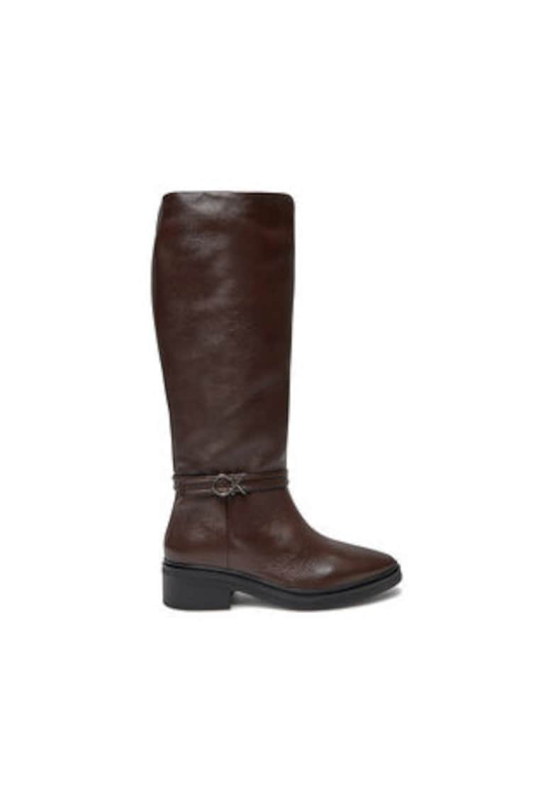 Oferte la Cizme dama  piele naturala - Maro