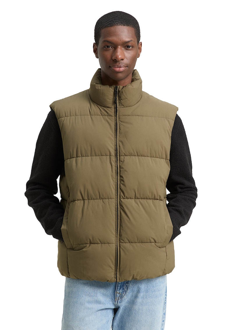 Oferte la Vesta matlasata cu buzunare laterale - Verde masliniu