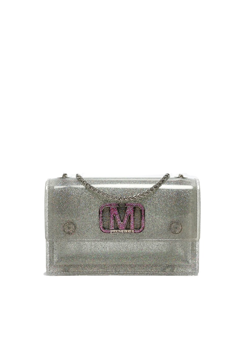 Oferte la Geanta crossbody cu lant False - Violet/Argintiu