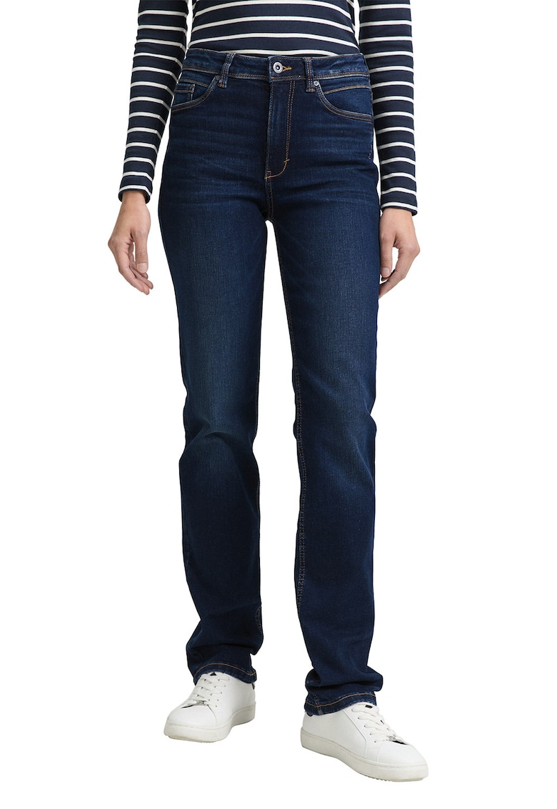 Oferte la Blugi regular fit cu talie medie si buzunare - Bleumarin