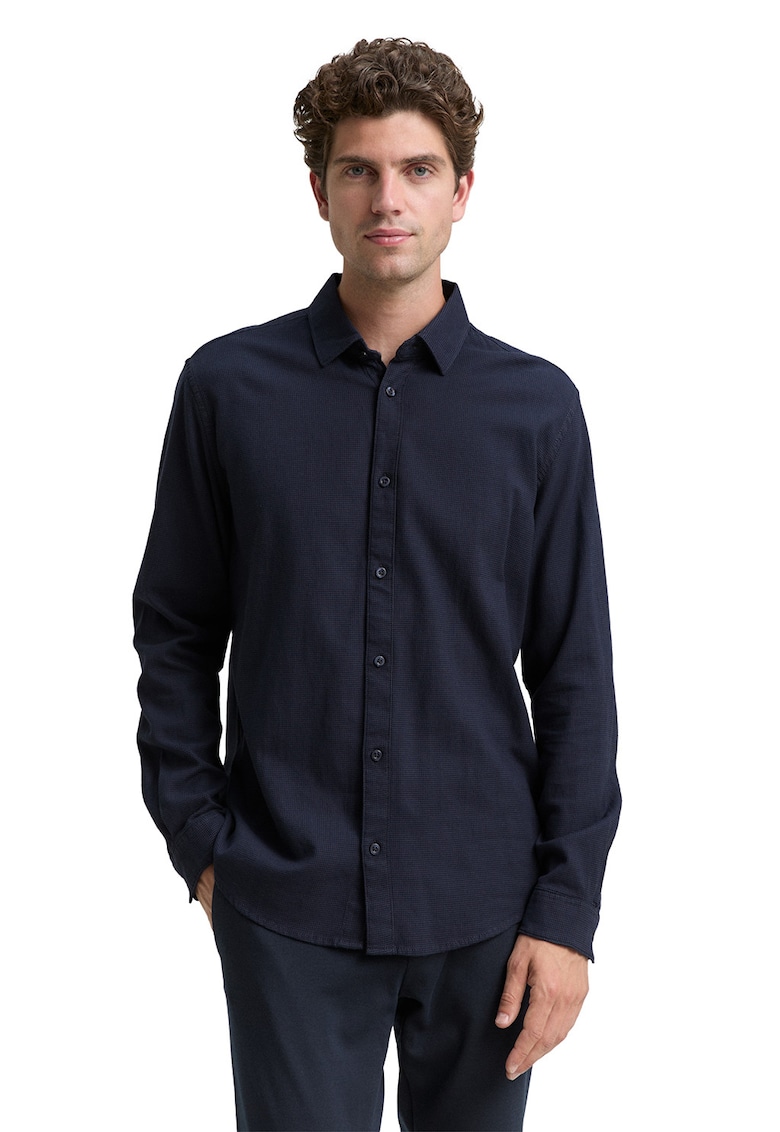Oferte la Camasa uni cu guler clasic - Bleumarin