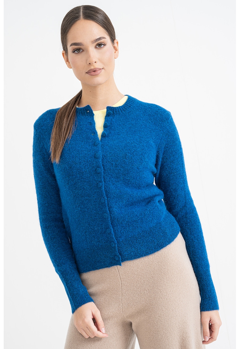 Oferte la Cardigan slim fit din amestec de lana - Albastru deschis