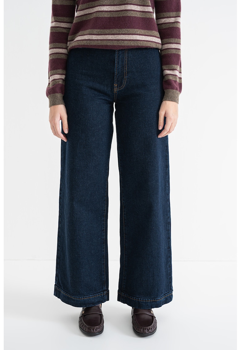 Oferte la Blugi crop ampli - Bleumarin