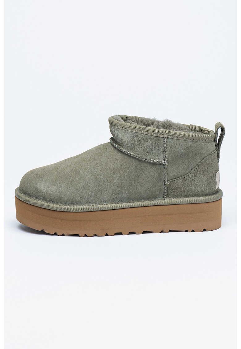 Oferte la Ghete de piele intoarsa fara inchidere Classic Ultra - Verde fistic