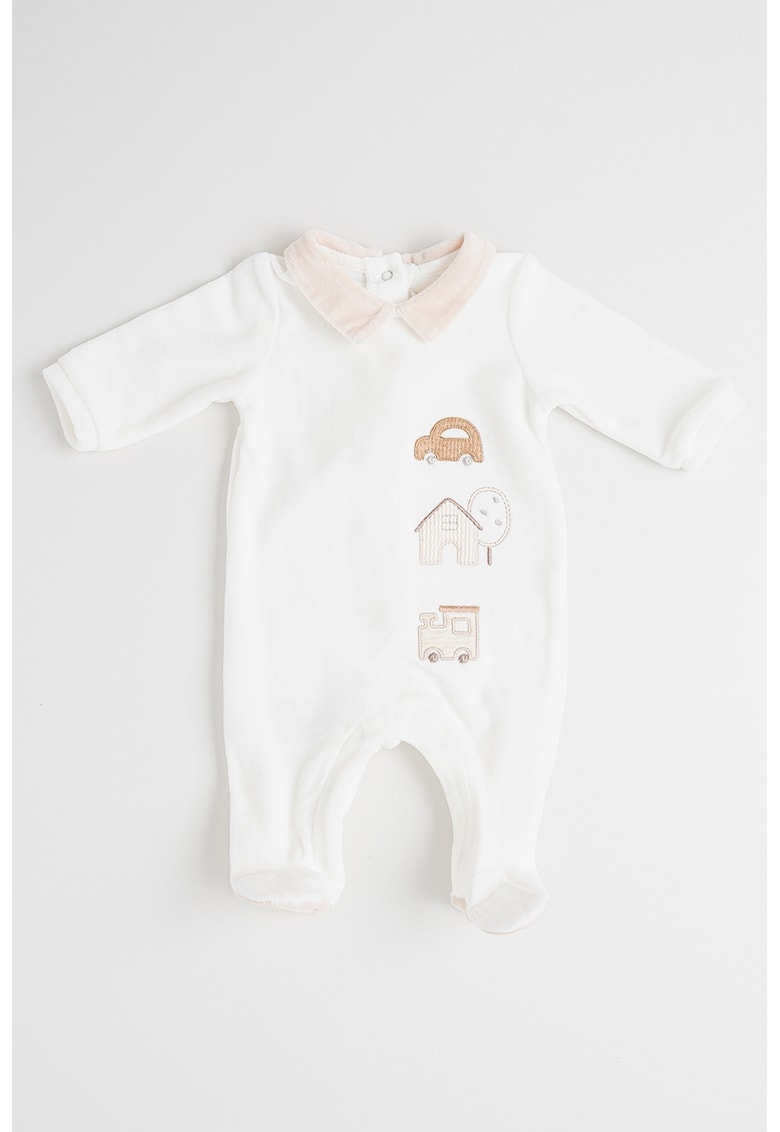 Oferte la Salopeta de pijama din plus cu broderie - Alb murdar