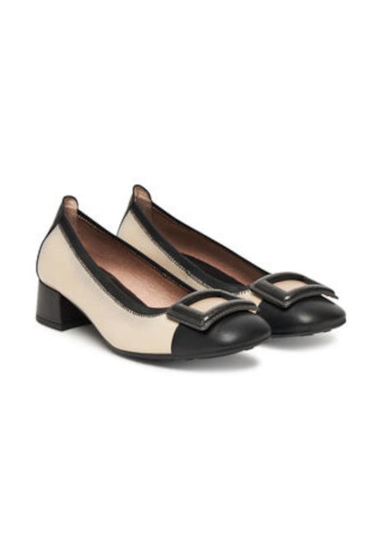 Oferte la Pantofi dama -  piele naturala - negru crem