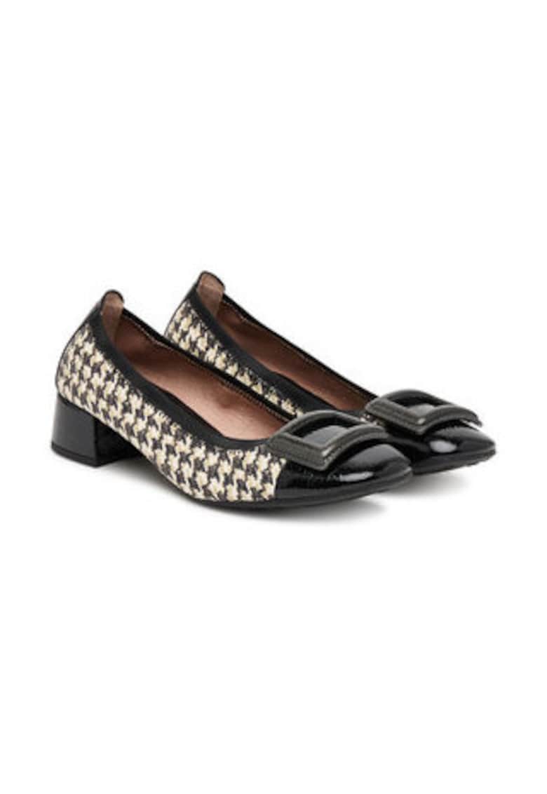 Oferte la Pantofi dama -  piele naturala - alb si negru - imprimeu elegant