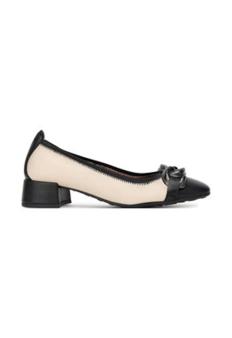 Oferte la Pantofi dama -  piele naturala - crem si negru