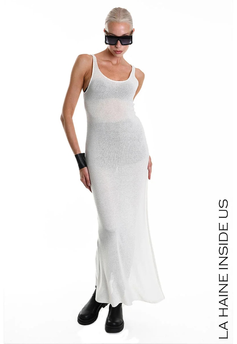 Oferte la Rochie lungă - transparentă - Crem