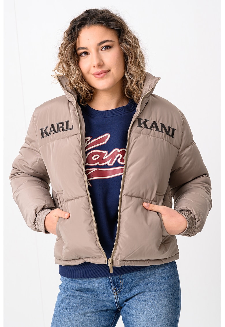 Oferte la Geaca cu logo si fermoar - Maro nisip