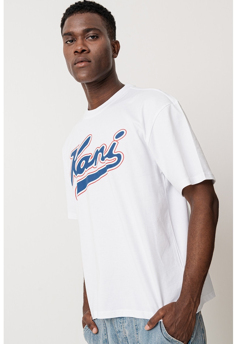 Oferte la Tricou de bumbac cu logo - Rosu/Alb/Albastru