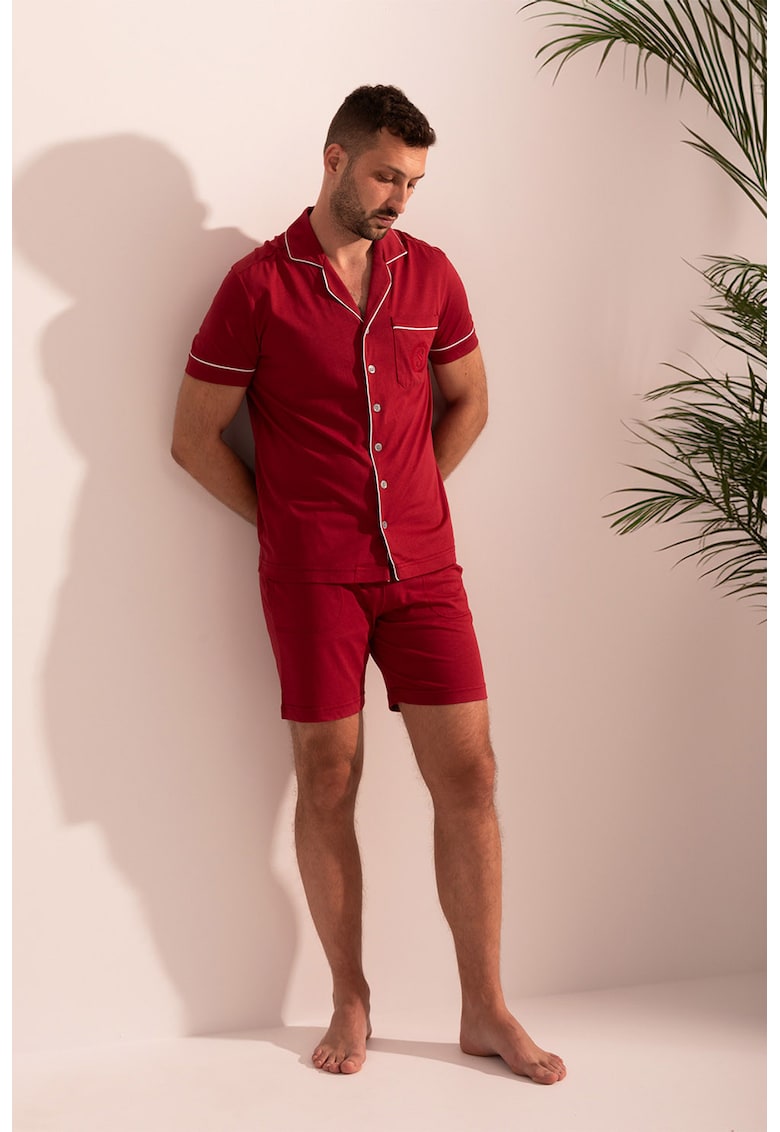 Oferte la Pijama scurta din amestec de modal Anton - Rosu