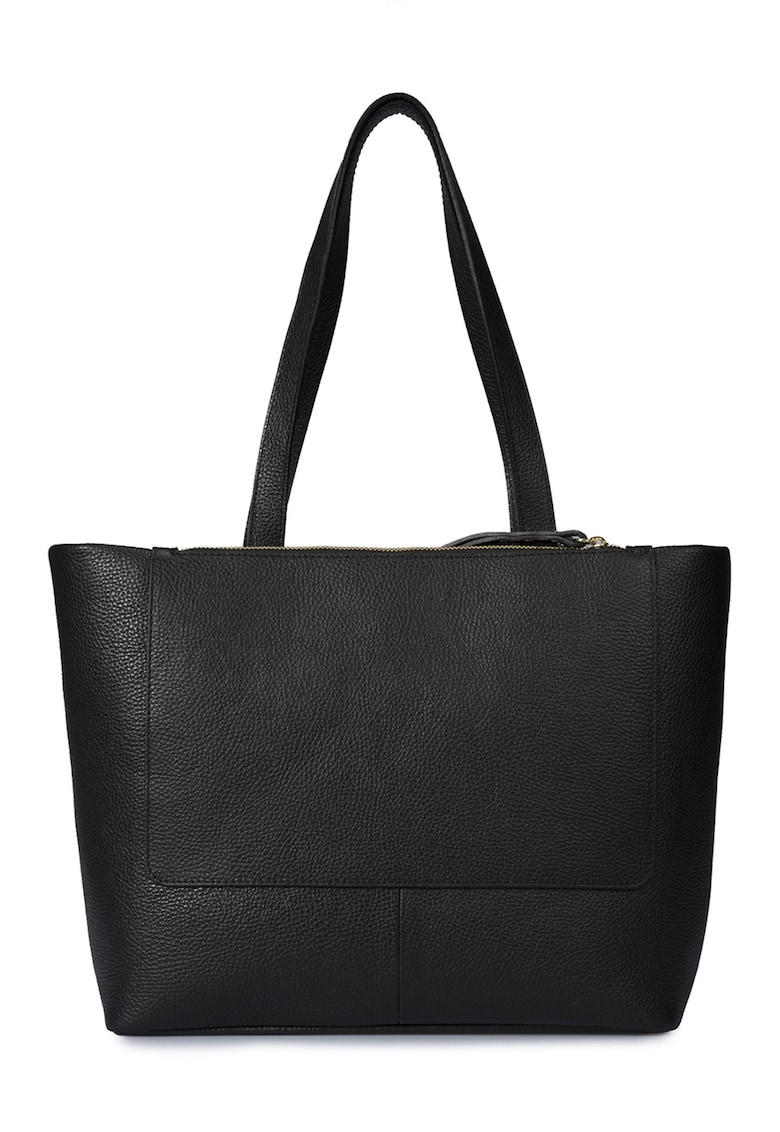 Oferte la Geanta shopper din piele cu model uni - Negru