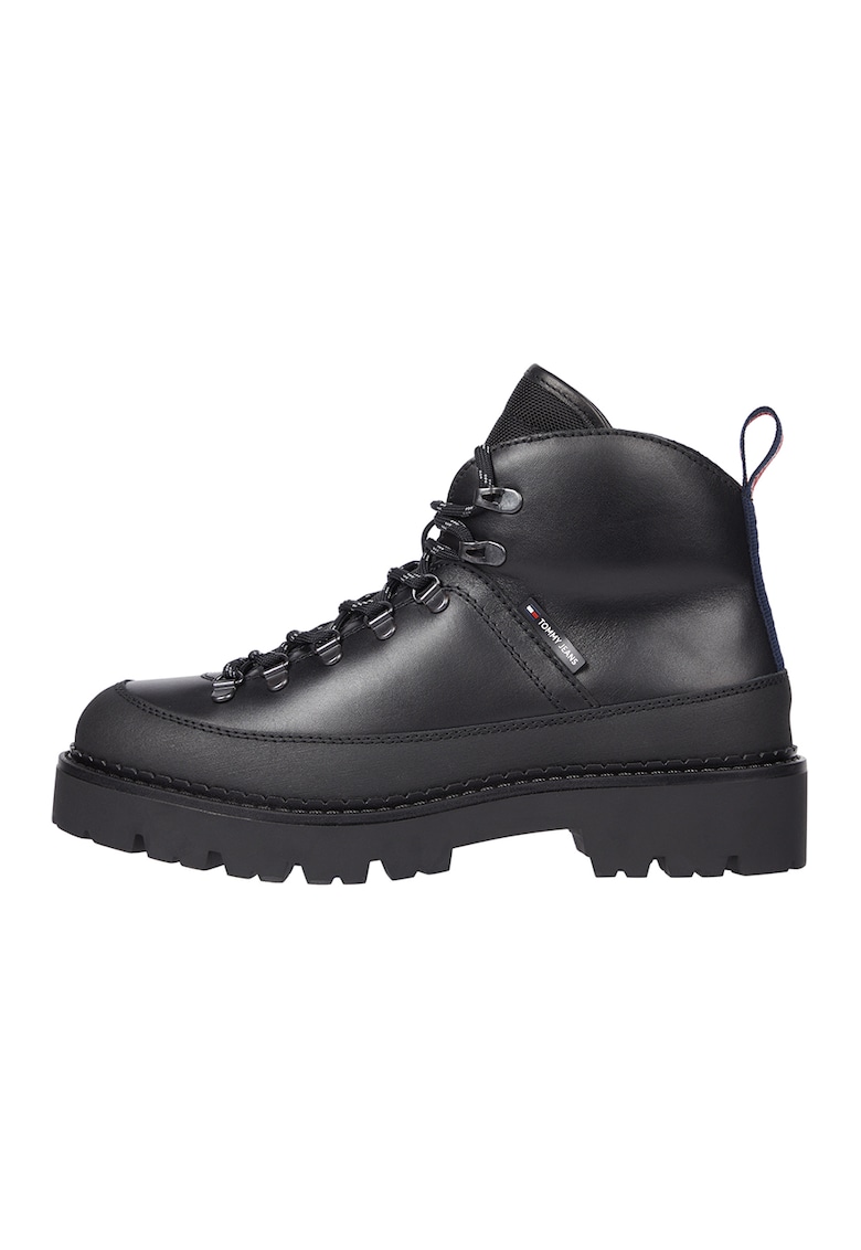 Oferte la Ghete de piele cu talpa aderenta - Negru