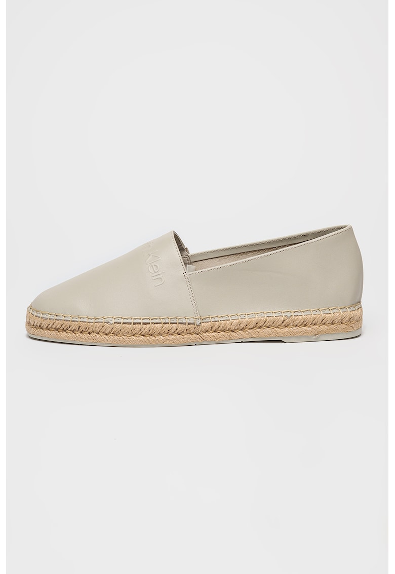 Oferte la Espadrile din piele cu varf ascutit - Maro taupe deschis