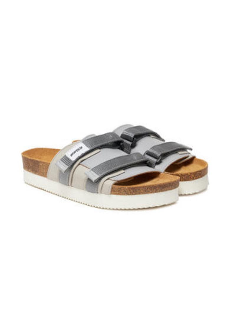 Oferte la Slapi dama -  piele ecologica - gri