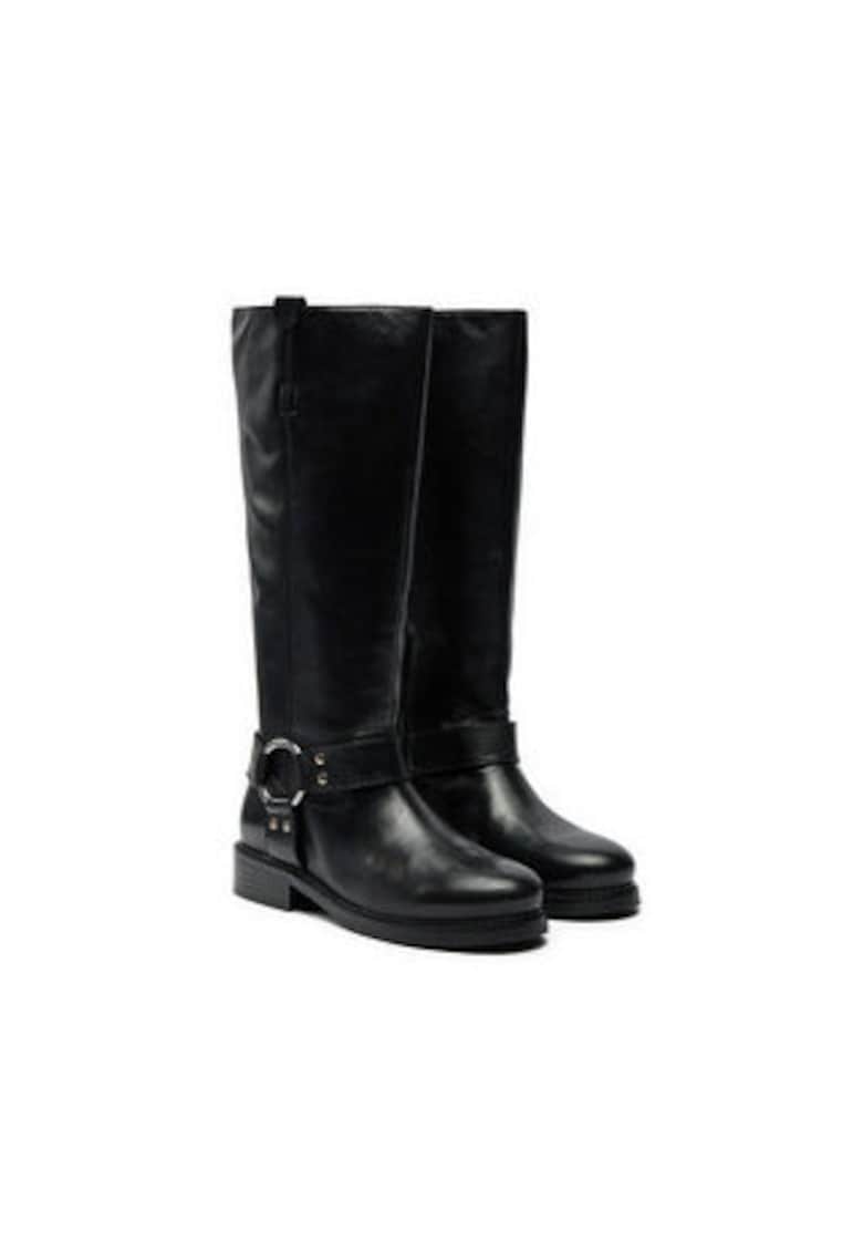 Oferte la Cizme dama -  304553493 - piele naturala - negru