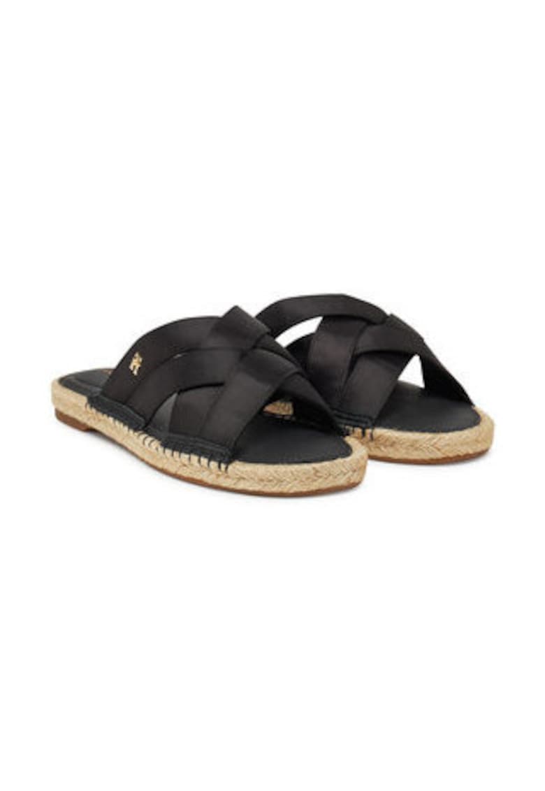Papuci dama -  material textil - negru