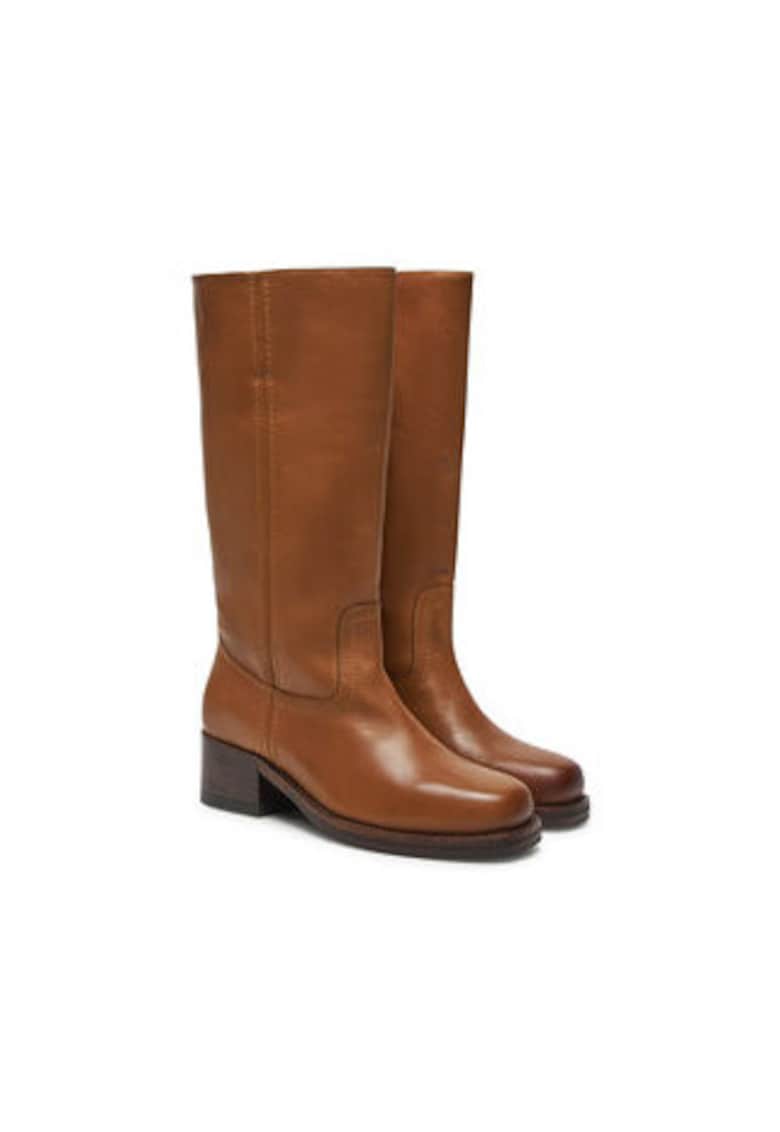 Oferte la Cizme dama -  304881718 - piele naturala - maro