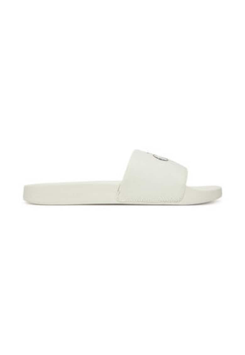 Oferte la Papuci barbatesti -  alb material textil