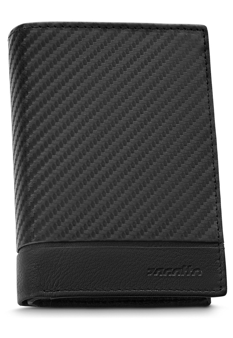 Oferte la Portofel barbati - ® - ZG-N4-F7 - Fabriano - Piele naturala - 9x12.5x2.5 cm - Negru